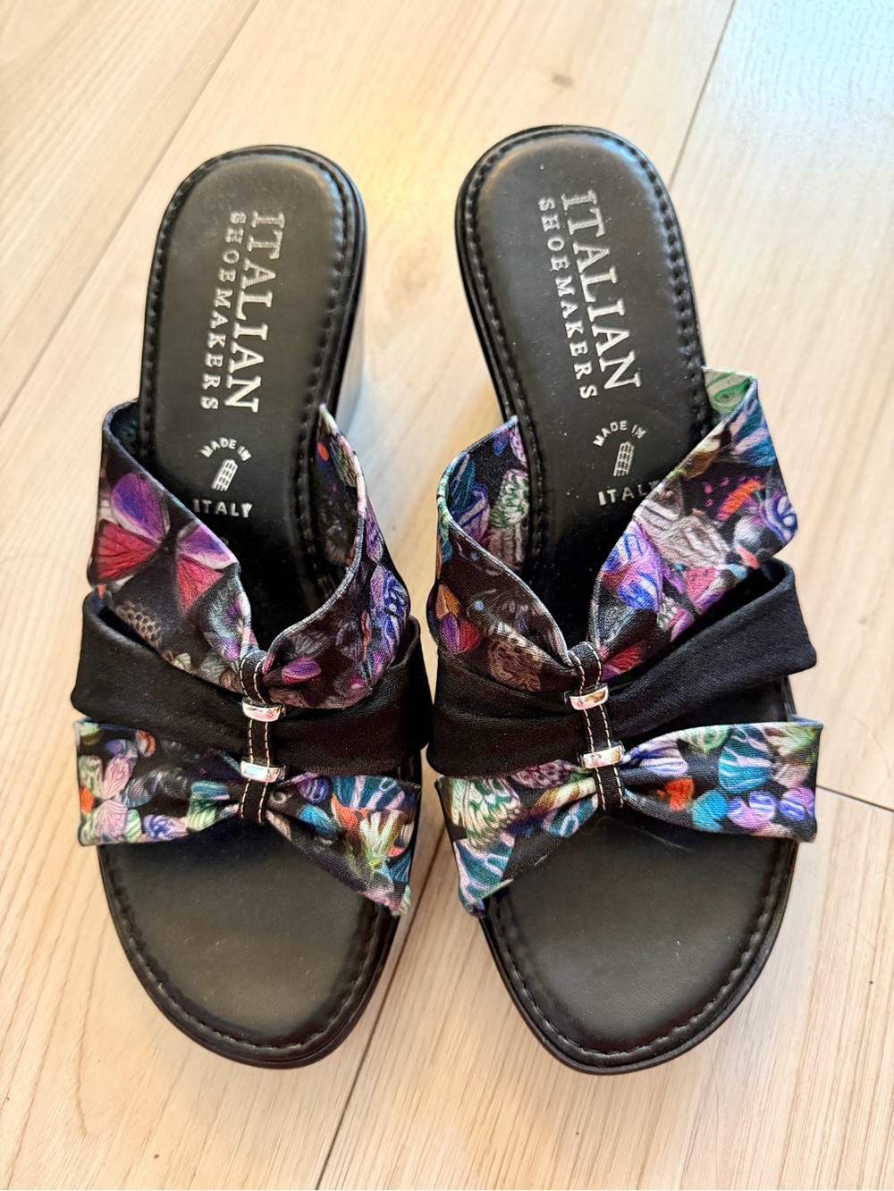 Floral Italian shoemakers sandals